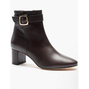 Bruno Magli Petra Dark Brown Leather Ankle Boots‎ 42.5 (US 11) Italy NIB $450
